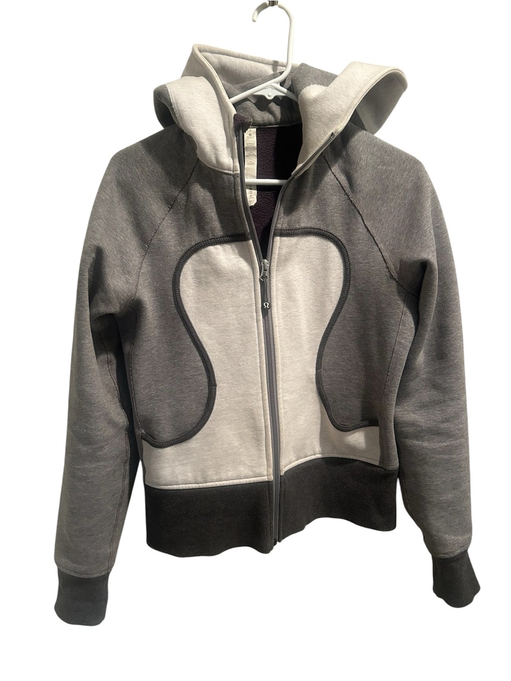 Vintage Lululemon Remix Full Zip Scuba Hoodie Jacket in Gray Size 6